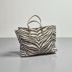 Talbots Black and White Zebra Tote